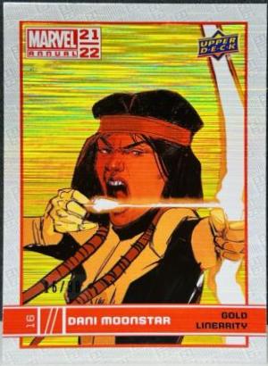 Dani Moonstar [Gold Linearity] #16 Marvel 2021 Upper Deck Annual