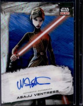 Nika Futterman [Blue Refractor] #GA-NF Star Wars 2022 Topps Galaxy Chrome Autograph