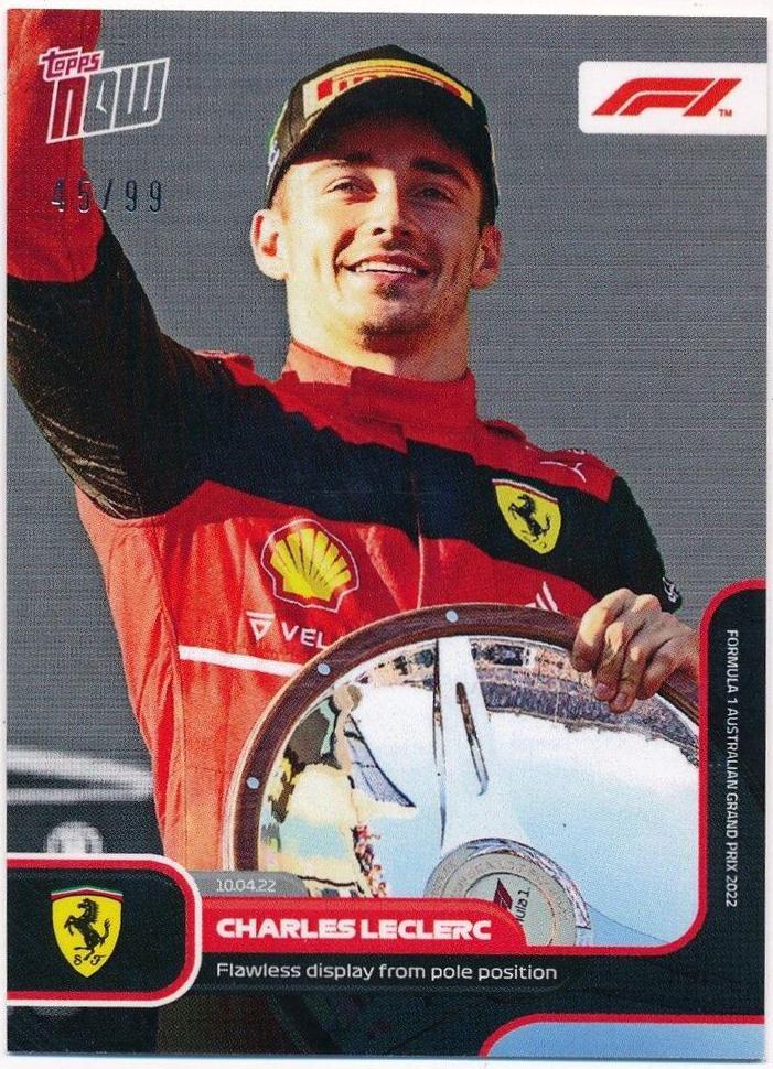 Charles Leclerc [Black] #9 Racing Cards 2022 Topps Now Formula 1