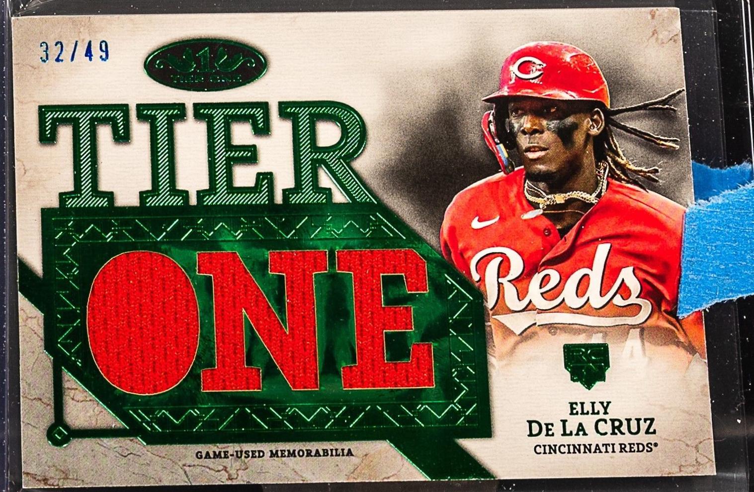 Elly De La Cruz T1RDED Prices 2024 Topps Tier One Relic DieCut