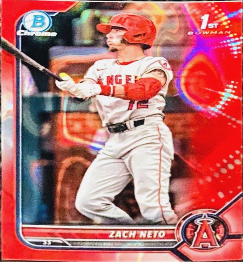 Zach Neto [Red] #BD-18 Baseball Cards 2022 Bowman Draft