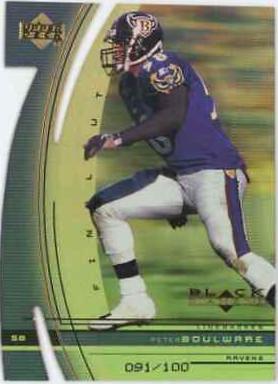 Peter Boulware [Final Cut] #11 Football Cards 1999 Upper Deck Black Diamond