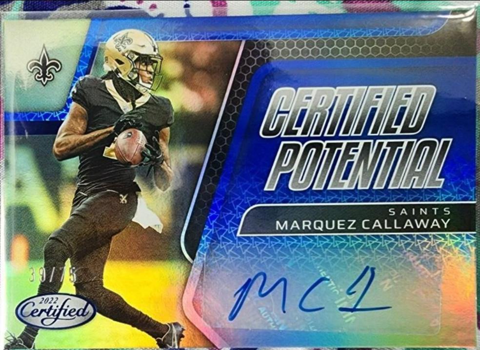 Marquez Callaway [Blue] #CPS-MCA Football Cards 2022 Panini Certified Potential Signatures