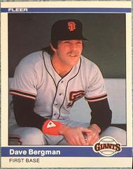 Dave Bergman #366 Baseball Cards 1984 Fleer Prices