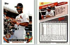 Ozzie Smith [Col. Rockies Inaugural] #40 Baseball Cards 1993 Topps Prices