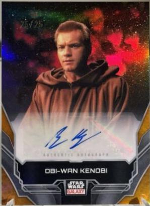 Ewan McGregor as Obi-Wan Kenobi [Orange Refractor] #A-EM Star Wars 2024 Topps Chrome Galaxy Autograph