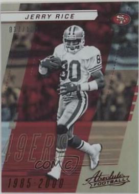 Jerry Rice [Spectrum Red] #107 Football Cards 2017 Panini Absolute