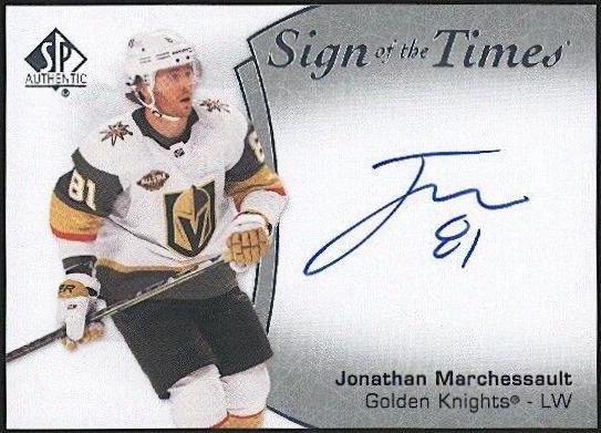 Jonathan Marchessault #SOTT-JO Hockey Cards 2021 SP Authentic Sign of the Times Autographs