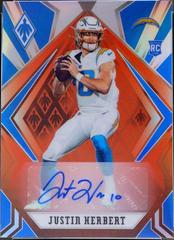 Justin Herbert [Autograph Orange] #103 Football Cards 2020 Panini Phoenix Prices