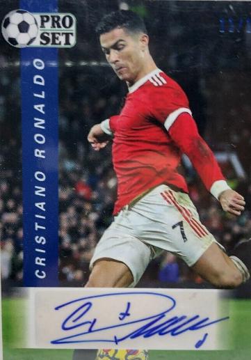 Cristiano Ronaldo [Blue] #PS-CR1 Soccer Cards 2022 Pro Set Autographs