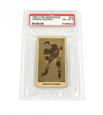 Johnnie Gagnon #43 Hockey Cards 1933 V129 Anonymous