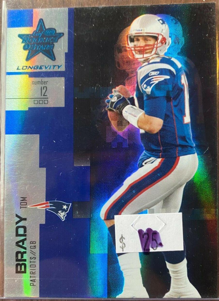 Tom Brady [Sapphire] #58 Football Cards 2007 Leaf Rookies & Stars Longevity