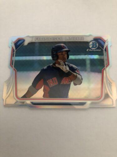 Francisco Lindor [Die Cut Autograph] #MC-FL Baseball Cards 2014 Bowman Chrome Mini Chrome