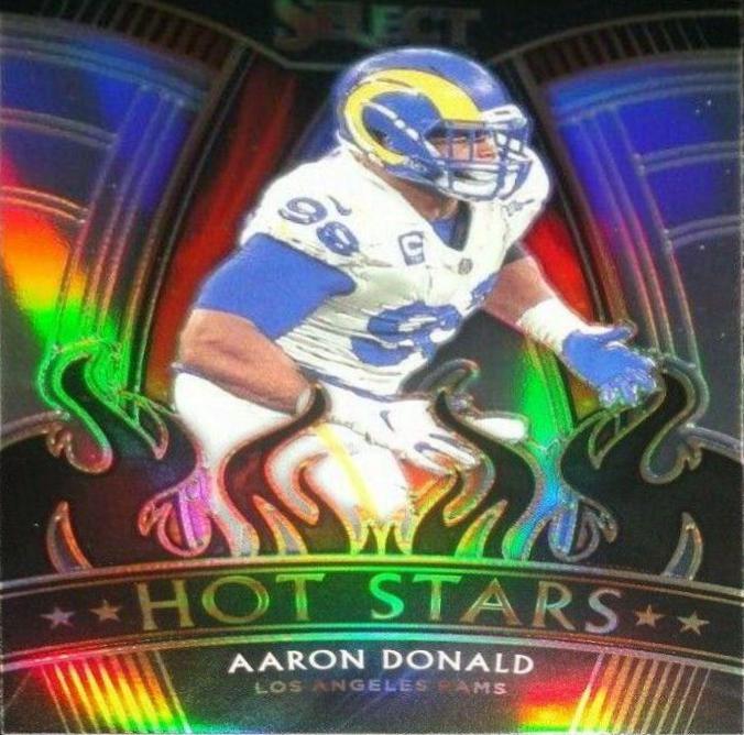 Aaron Donald [Prizm] #6 Football Cards 2020 Panini Select Hot Stars