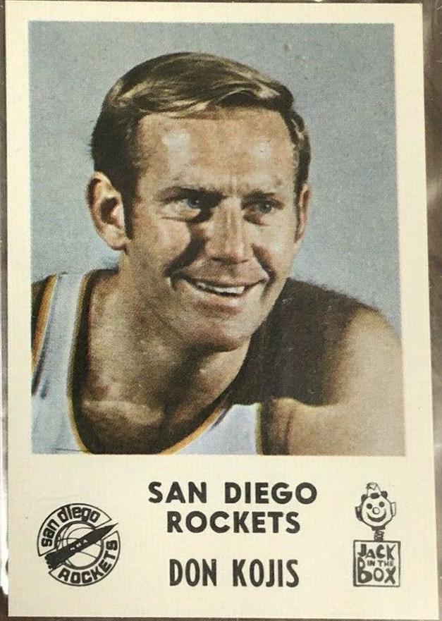 Don Kojis Basketball Cards 1968 Jack In The Box San Diego Rockets