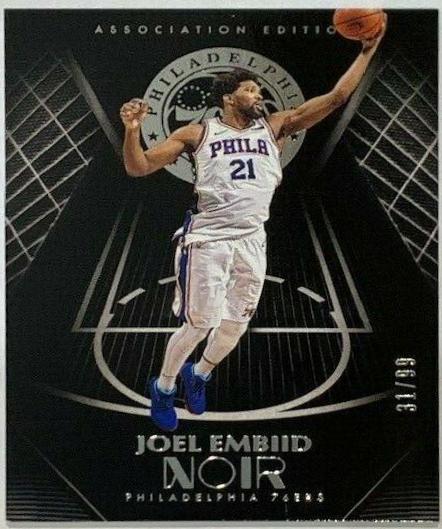 Joel Embiid #5 Basketball Cards 2019 Panini Noir