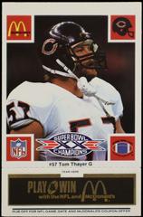 Tom Thayer [Black] #57 Football Cards 1986 McDonald's Bears Prices