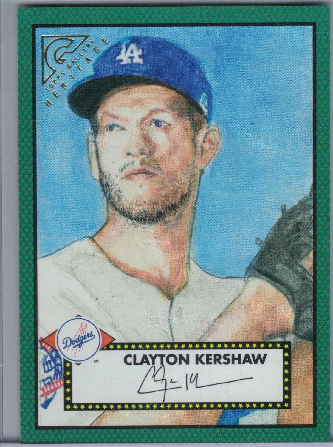 Clayton Kershaw [Green] #H-33 Baseball Cards 2018 Topps Gallery Heritage