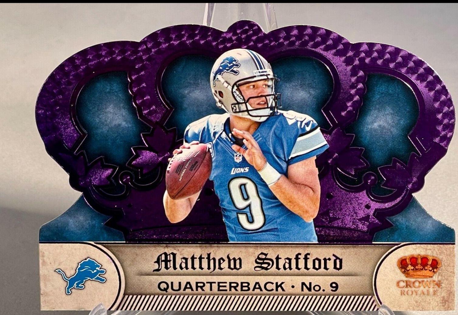 Matthew Stafford [Purple] #67 Football Cards 2012 Panini Crown Royale