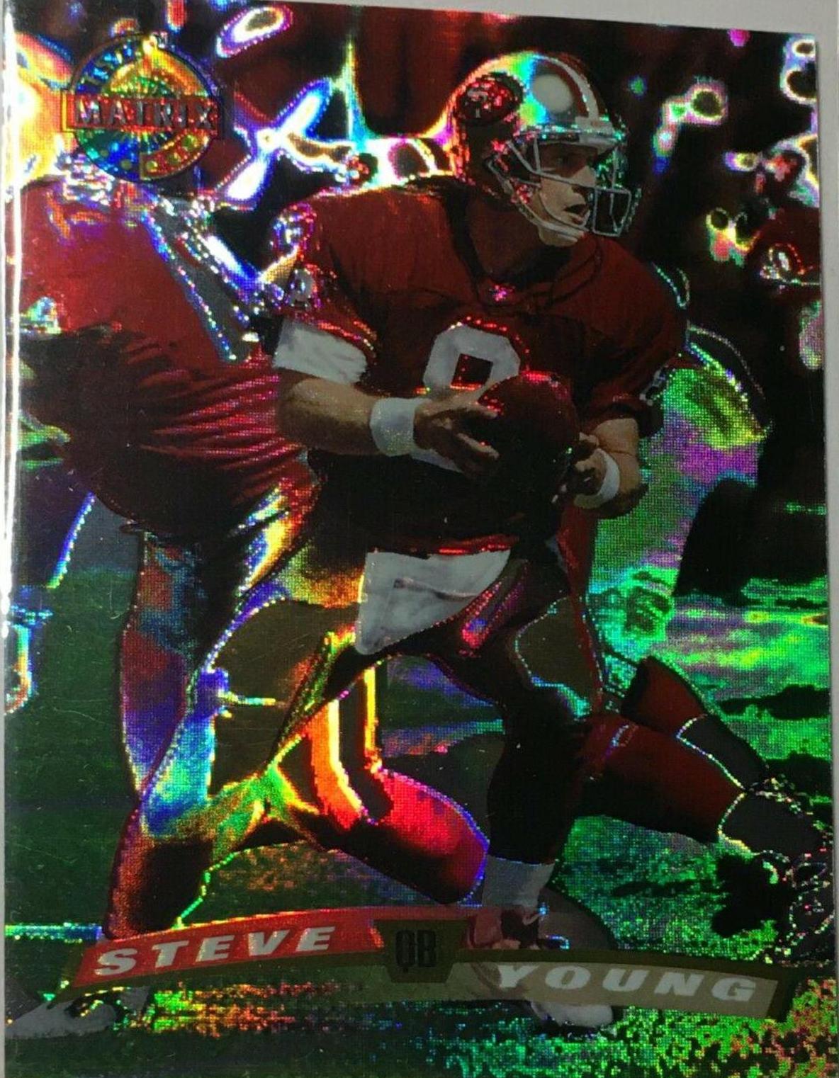 Steve Young [Dot Matrix] #280 Football Cards 1996 Stadium Club