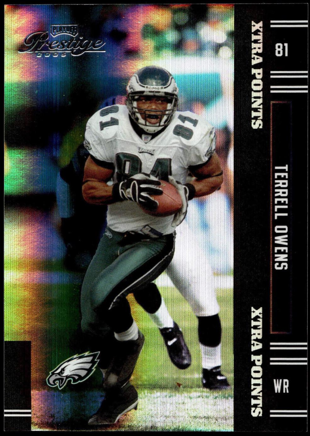 Terrell Owens [Xtra Points Black] 104 Prices 2005 Playoff Prestige