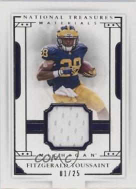 Fitzgerald Toussaint [Material] #184 Football Cards 2016 Panini National Treasures Collegiate