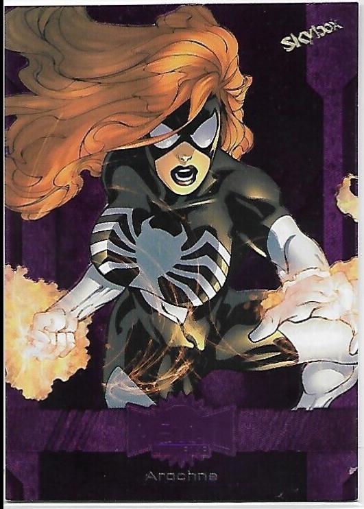 Arachne [Purple FX] #28 2024 SkyBox Metal Universe Avengers