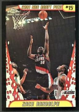 Zach Randolph [Black Refractor] #147 Basketball Cards 2001 Topps Chrome