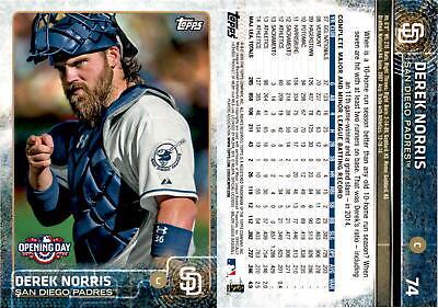 Derek Norris #74 Baseball Cards 2015 Topps Opening Day