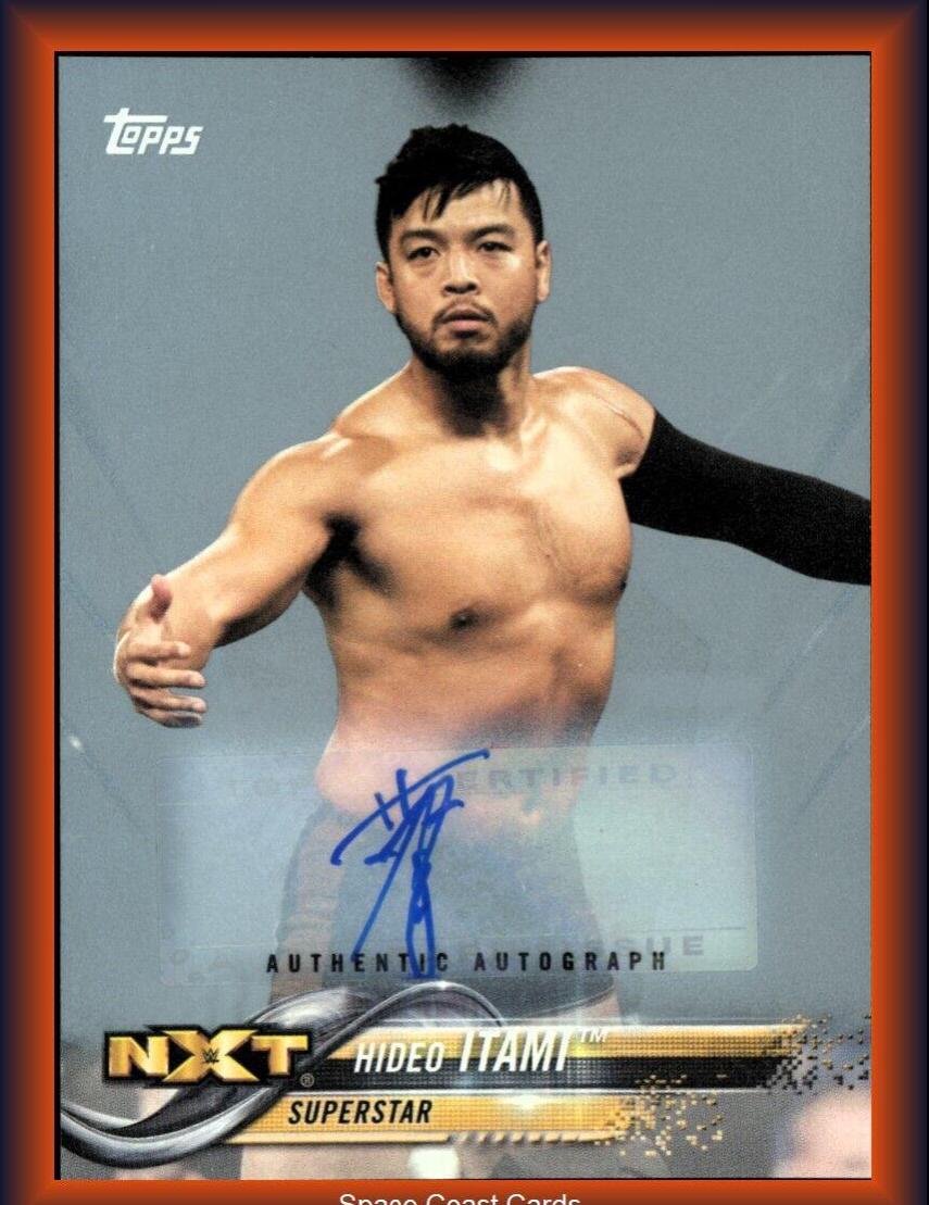 Hideo Itami [Silver Autograph] #37 Wrestling Cards 2018 Topps WWE