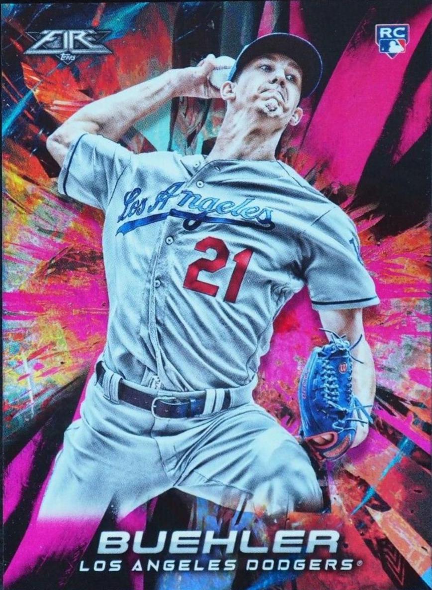 Walker Buehler [Magenta] #139 Baseball Cards 2018 Topps Fire