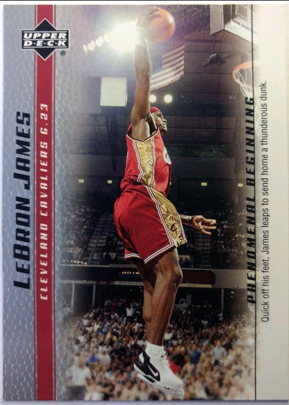 LeBron James #18 Basketball Cards 2003 Upper Deck Phenomenal Beginning