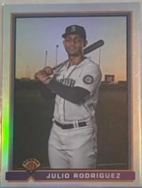 2021 Bowman 2024 Chrome Refractor #91B-JR Julio Rodriguez Graded CGG 10 Gem Mint