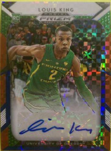 Louis King [Red, White, Blue Prizm] #102 Basketball Cards 2019 Panini Prizm Draft Picks Autographs