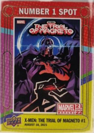 X-Men: The Trial of Magneto #N1S-3 Marvel 2021 Upper Deck Annual Number 1 Spot