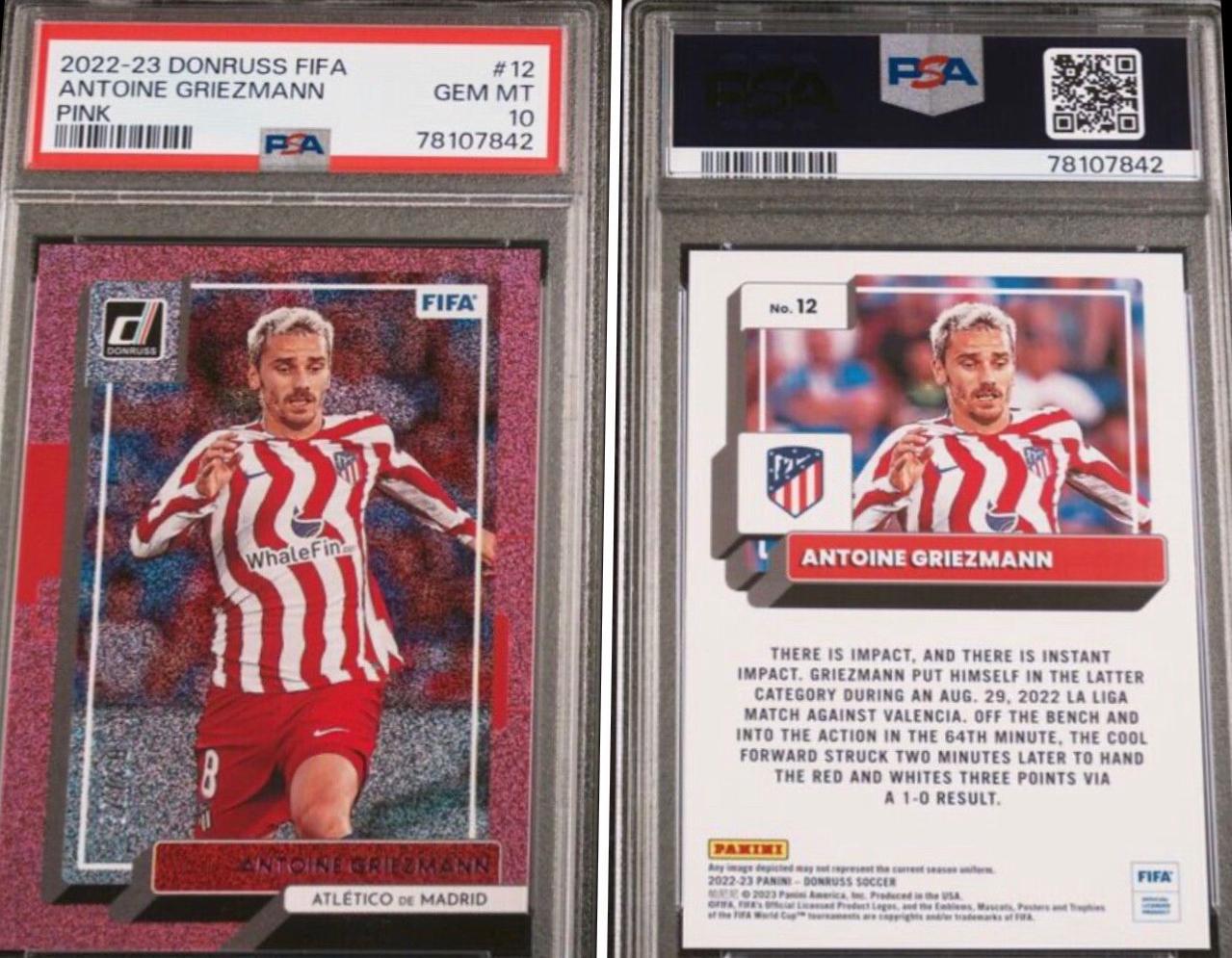 Antoine Griezmann [Pink] #12 Soccer Cards 2022 Panini Donruss