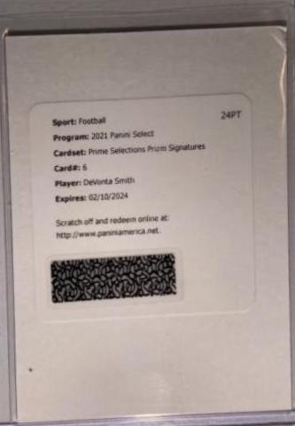 2024 2021 Select Football DeVonta Smith Redemption