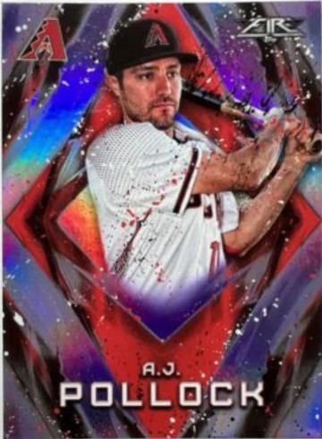 A.J. Pollock [Purple] #2 Baseball Cards 2017 Topps Fire