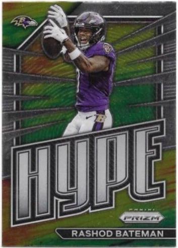 Rashod Bateman #H-14 Football Cards 2022 Panini Prizm Hype