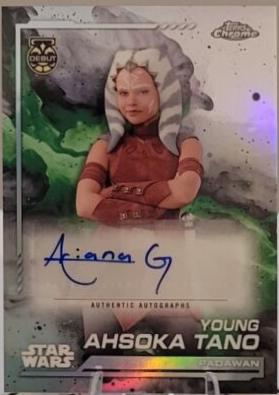 Ariana Greenblatt as Young Ahsoka Tano #AU-YAT Star Wars 2024 Topps Chrome Autograph