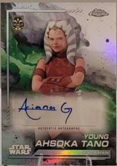 Ariana Greenblatt as Young Ahsoka Tano #AU-YAT Star Wars 2024 Topps Chrome Autograph Prices