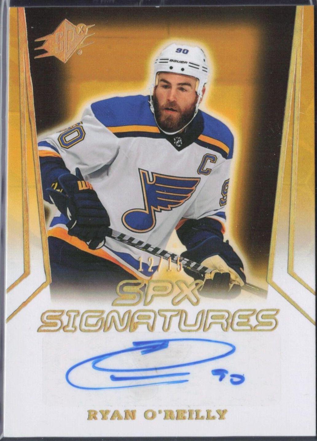 Ryan O'Reilly [Gold] #SPX-RO Hockey Cards 2021 SPx Signatures