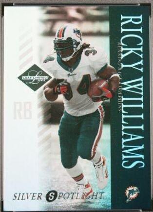 Ricky Williams [Silver Spotlight] #54 Football Cards 2003 Leaf Limited