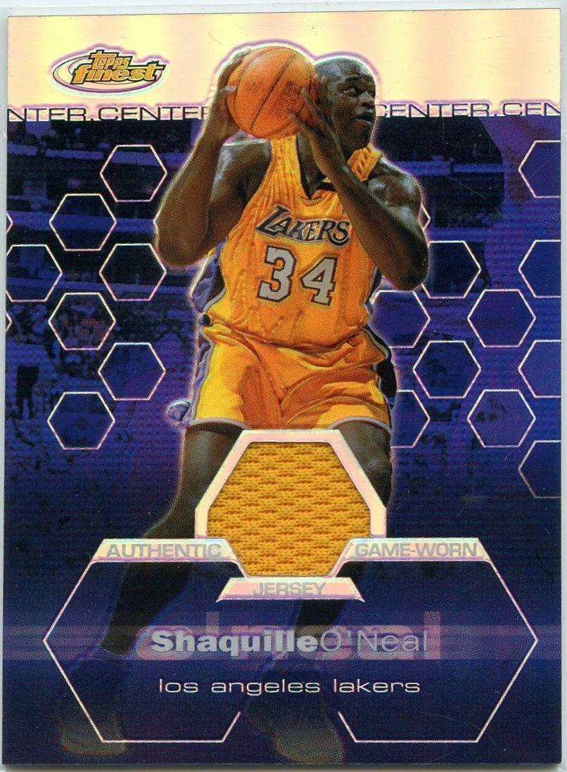 Shaquille O'Neal [Jersey Refractor] #147 Basketball Cards 2002 Finest