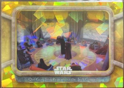 Qui-Gon Jinn Reports to the Jedi Council [Gold] #58 Star Wars 2024 Topps Chrome Sapphire