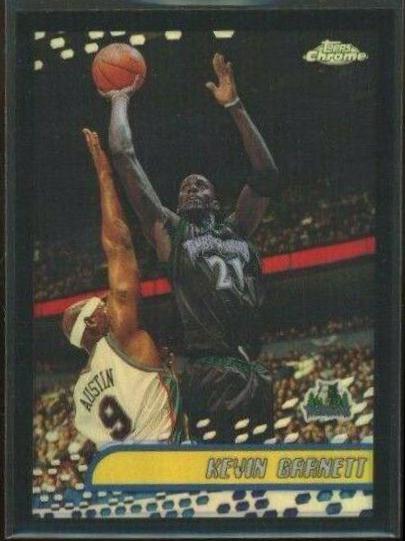 Kevin Garnett [Black Refractor] #21 Basketball Cards 2001 Topps Chrome