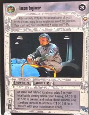 Incom Engineer [Limited] Star Wars CCG Special Edition