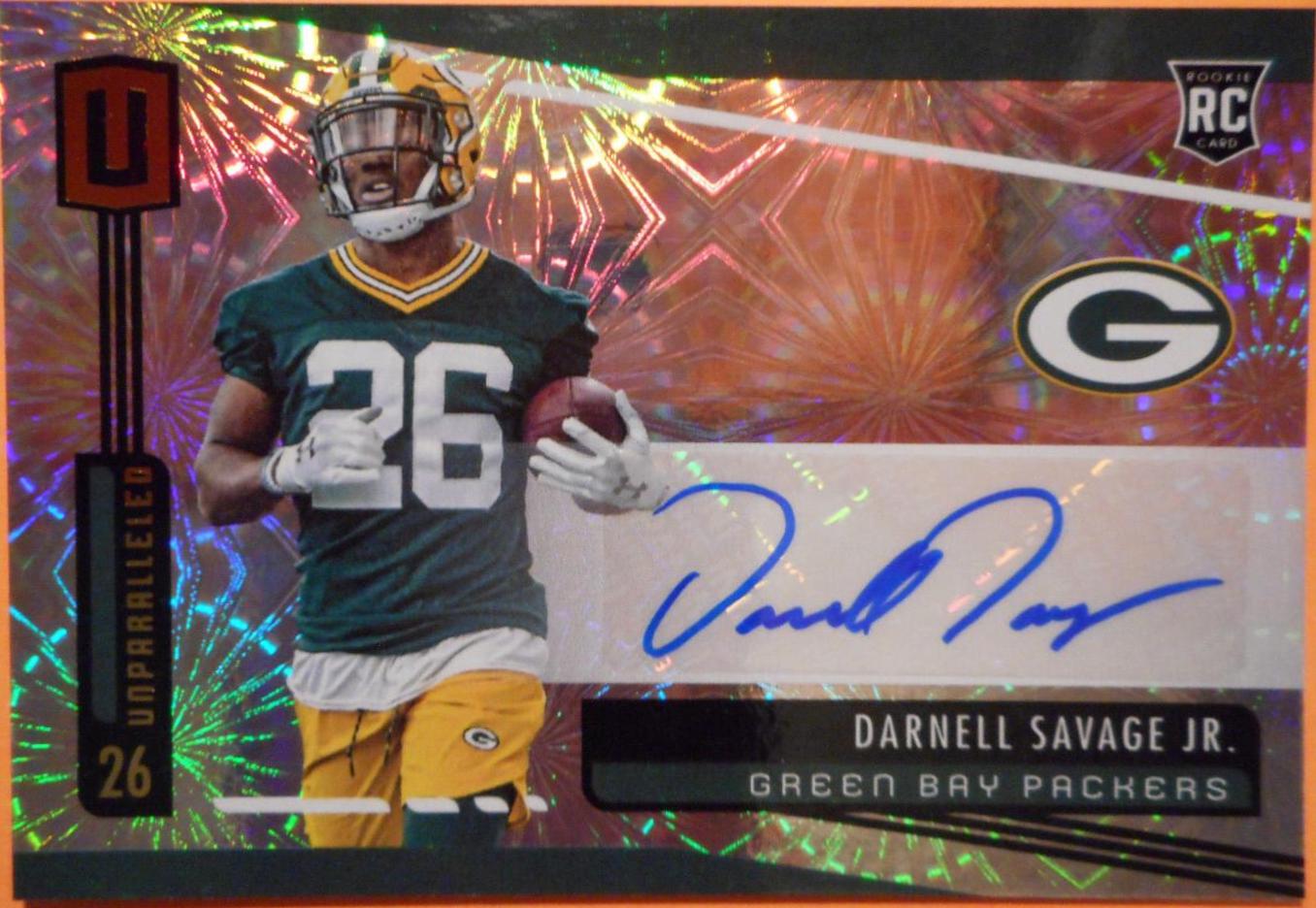 Darnell Savage Jr. [Autograph Fireworks] 221 Prices 2019 Panini