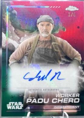 Chad Parker as Worker Padu Cherd [Dathomir Red Refractor] #AU-CP Star Wars 2024 Topps Chrome Autograph