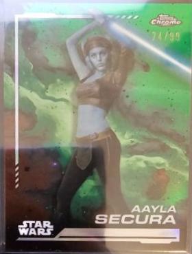 Aayla Secura [Kashyyyk Green Refractor] #143 Star Wars 2024 Topps Chrome